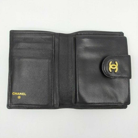 Authentic Chanel  Bicolore Coco Mark Leather Wallet - Picture 5 of 10